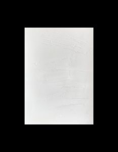 Minimal art painting in white on white by Esther Miquel