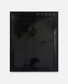 Minimalist black painting painted by the minimalist artist Esther Miquel based in Barcelona, Spain.