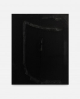Minimalist black painting painted by the minimalist artist Esther Miquel based in Barcelona, Spain.